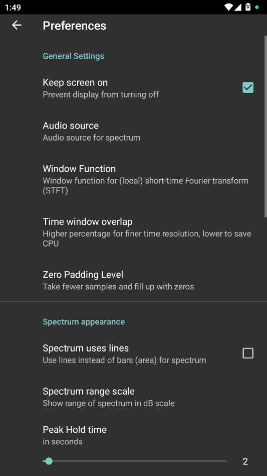 音频频谱分析仪安卓版appAudio Spectrum Analyzer2