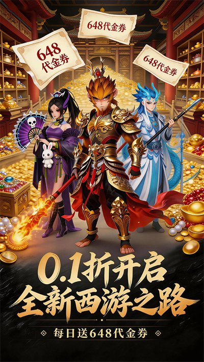 西游乐消消0.1折天天送6482
