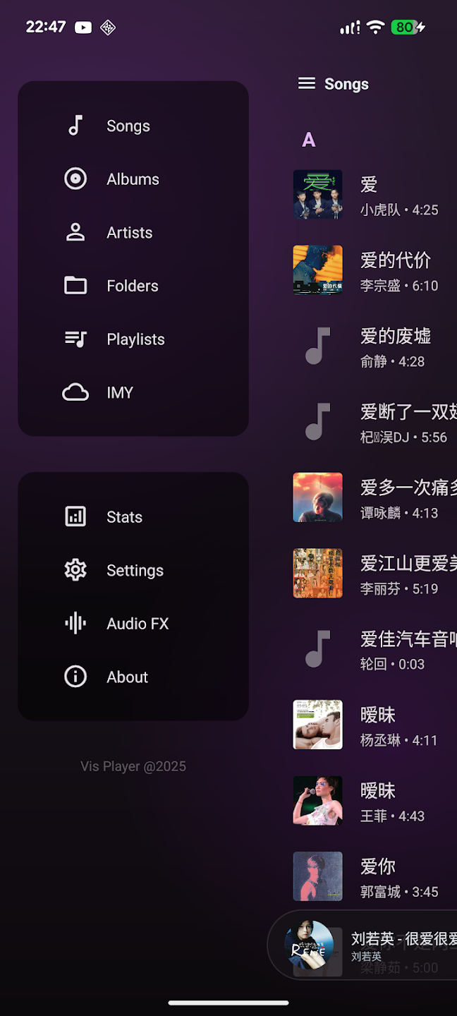 Vis Player音乐播放器app1