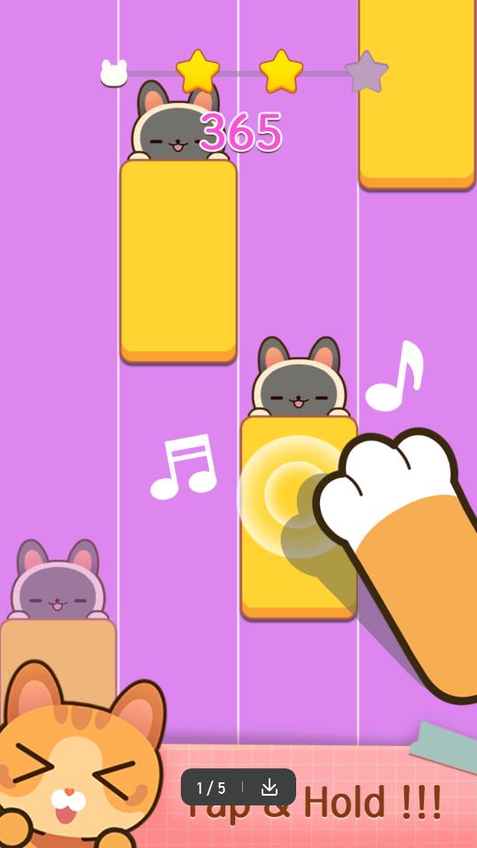 猫咪弹钢琴游戏Piano Cat Tiles0