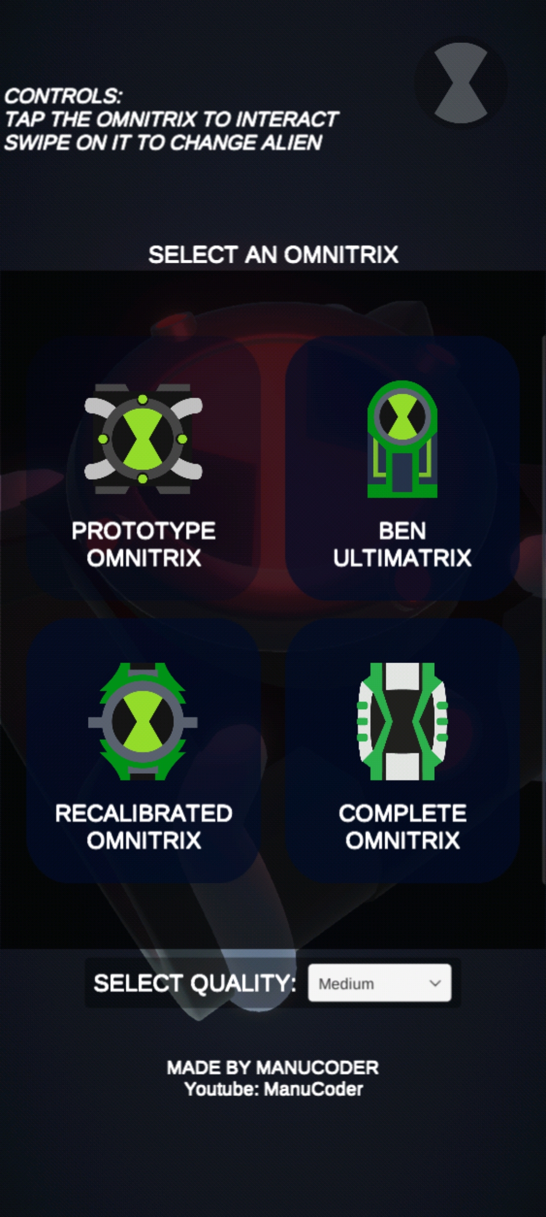 少年骇客模拟器最新版(Omnitrix Simulator)2