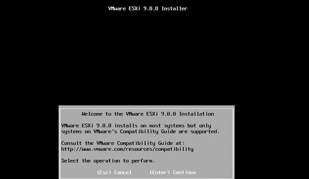 vmware esxi 9.0正式版在哪里 vmware esxi 9.0安装教程